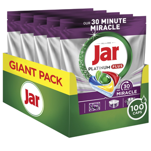 Jar Miracle Platinum Plus kapsule za strojno pranje posuđa, 100 kom