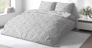 Essenza Sleep posteljina, krep, 200x200 + 2x60x80 cm, bijelo cvijeće