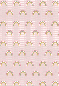 Essenza Sleep posteljina za bebe 2/1, 90x130 + 40x50 cm, roza/duga