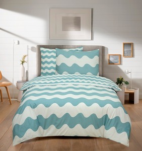 Essenza Sleep posteljina Marine, 140x200 + 60x80 cm, valovi plavi