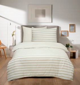 Essenza Sleep posteljina Marine, 140x200 + 60x80 cm, pruge bež