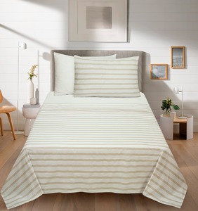 Essenza Sleep posteljina Lancun Mare, 150x270 + 150x240 + 60x80 cm, pruge bež