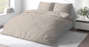 Essenza Sleep posteljina, krep, 200x200 + 2x60x80 cm, bež cvijeće