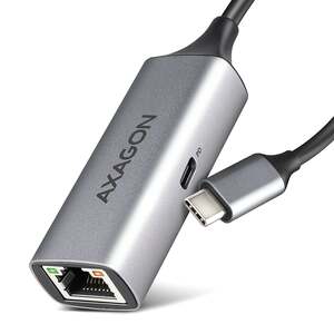 Axagon ADE-TXPD adapter, USB-C > Gigabit Ethernet 10/100/1000Mbit