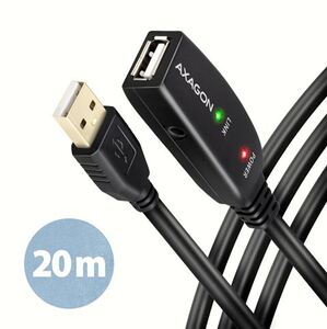 Axagon ADR-220 aktivni produžni kabel, USB AM 2.0 > USB BM, 20m