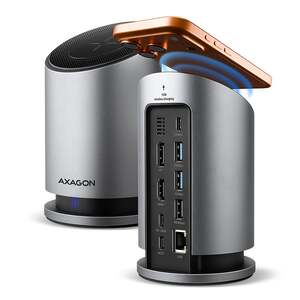 Axagon HMC-WL9 docking station, 3xUSB-A, 1xUSB-C, GLAN, HDMI, DP