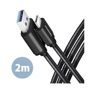 Axagon BUCM3-AM20AB kabel, USB-C na USB-A 3.2 Gen1, 2m, crna
