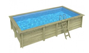 Drveni bazen AQUA 7x3,75 - V.1,45 m - sidrenje betoniranjem