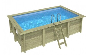 Drveni bazen AQUA 4,65x2,85 - V.1,24 m - metalni okvir