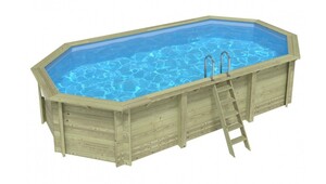 Drveni bazen NEMO 7,3x3,97 - V.1,45 m - metalni okvir