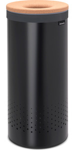 Brabantia kanta za rublje, 35 l, pluteni poklopac, mat crna