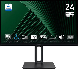 MSI PRO MP245PG, 23.8" FHD IPS, 100Hz, 4ms, HDMI, DisplayPort, zvučnici, monitor