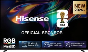 Hisense 100" RGB MiniLED TV 100UR8S, 4K Ultra HD, VIDAA Smart, Hi-View AI Engine, 180Hz Game Mode