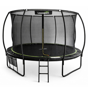 Trampolin LINE 366 cm - crni - zeleni