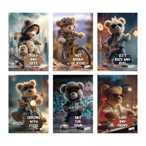 Set bilježnica Fashion Animals, A4 kvadratići, 40 lista, meki uvez, 10 KOM