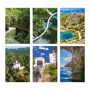 Set bilježnica Postcard, A4 linije, 40 listova, meki uvez, 10 KOM