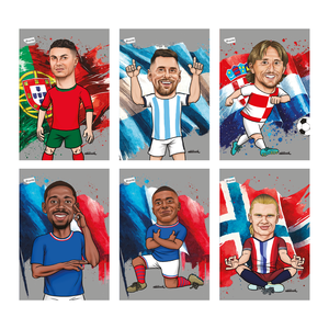 Set bilježnica Football Icons, A4 kvadratići, 40 lista, meki uvez, 10 KOM