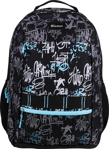 Školski ruksak, Karbon, Teen 4 ZIP GRIZZLY