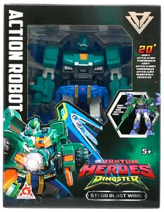 Dinoster akcijska figura robot Stego Blast Wing, 13 cm