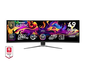 MSI 49" gaming monitor MPG 491CQPX QD-OLED, DQHD, 240Hz, QD-OLED