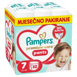 Pampers Premium Care Pants pelene gaćice, vel. 7, 15 kg+, 62 kom
