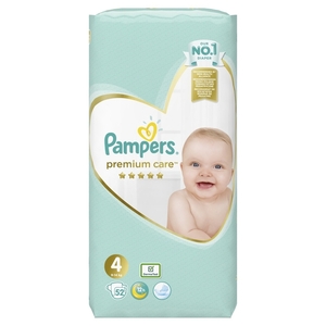 Pampers Premium Care pelene, vel. 4, 9-14 kg, 52 kom