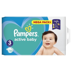 Pampers Active Baby pelene, vel. 3, 6-10 kg, 152 kom