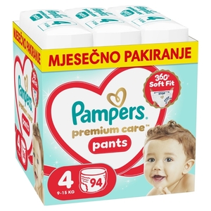 Pampers Premium Care Pants pelene gaćice, vel. 4, 9-15 kg, 94 kom