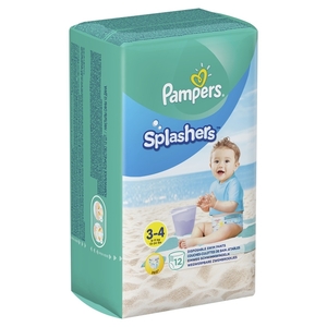 Pampers Splashers jednokratne pelene za kupanje, vel. 3-4, 6-11 kg, 12 kom