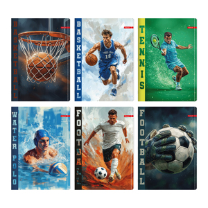 Set bilježnica Ilijanum Sport, A4 linije, 52 listova, meki uvez, 10 KOM