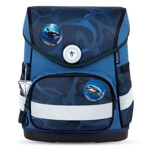 Školska torba, ergonomska, Belmil Compact with Patches Wave Storm