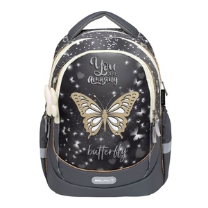 Školska torba, ergonomska, Belmil Leisure Starlight Butterfly
