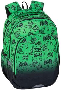 Školski ruksak, anatomski, CoolPack, Prime Pro, Game Over Gradient Green