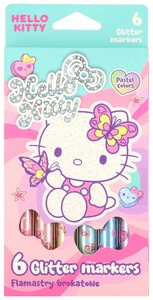 Flomasteri sa šljokicama, Hello Kitty Pastel, 6/1
