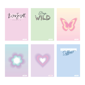 Set bilježnica, Target Pastel, A4, kvadratići, 54 lista, meki uvez, 10 KOM