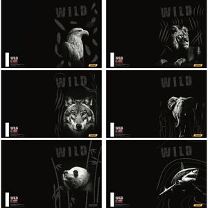 Set bilježnica, Target Animal Wild, A4, geometrija, 52 lista, meki uvez, 10 KOM