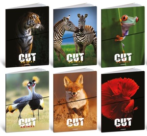 Set bilježnica Animal cut, A4 linije, 52 lista, meki uvez, 10 KOM