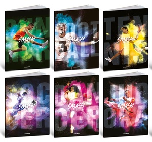 Set bilježnica Smash sport,  A4 linije, 52 lista, tvrdi uvez, 10 KOM