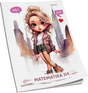 Pisanka matematika za 3 i 4 razred Connect Girl+ Soft, B5 kvadratići, 52 lista, meki uvez