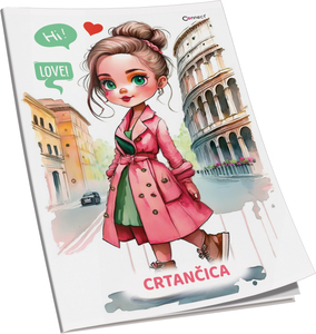 Crtančica Soft+ Premium Connect Girl, B5 linije, 24 listova, meki uvez