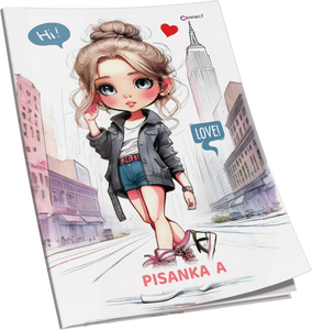 Pisanka A Connect Girl+ Soft, B5 linije, 24 listova, meki uvez