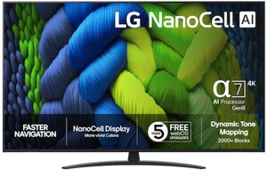LG 65" NanoCell AI TV 65NANO82A6B, 4K UHD, webOS Smart TV, AI Processor Gen8, HDR10