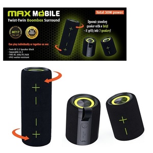 MaxMobile TWIST-TWIN BOOMBOX MT17 TWS,  Bluetooth zvučnik, crni