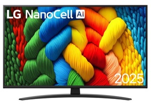 LG 55" NanoCell AI TV 55NANO81A6A, 4K UHD, webOS Smart TV, AI Sound Pro, HDR10
