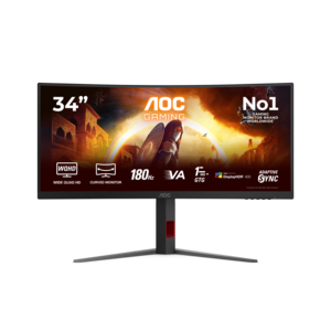 AOC 34" gaming monitor CU34G4CA, WQHD, 180Hz, VA, zakrivljeni