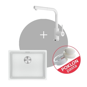 Franke Set Maris MRG 110-52 sudoper + LINA L DOCCIA slavina, Glečer bijela