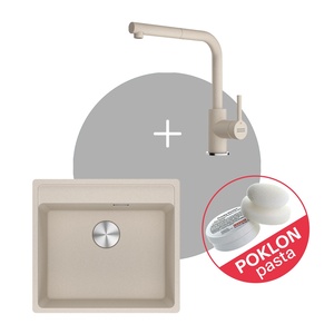 Franke Set Maris MRG 610-52 TL sudoper + LINA L DOCCIA slavina, Sahara