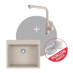 Franke Set Maris MRG 610-54 FTL sudoper + LINA L DOCCIA slavina, Sahara