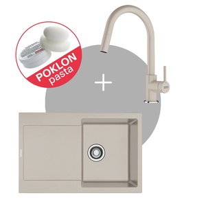 Franke Set Maris MRG 611 sudoper + LINA J DOCCIA slavina, Sahara
