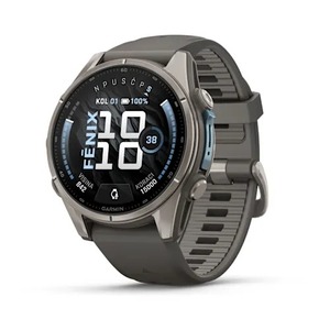 Garmin fēnix 9, 43 mm AMOLED Titanium Pebble Gray, 010-04761-11, pametni sat